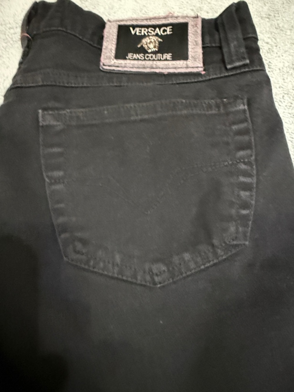 Versace Black Straight Leg Jeans - Picture 3 of 10